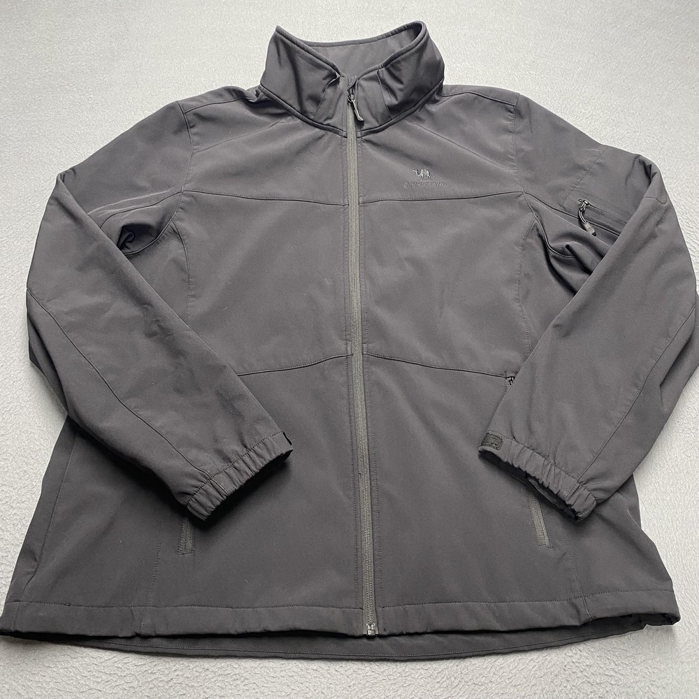 Camel Crown Jacket Womens 2XL Gray Softshell Full Zip Fleece‎ Lined Outdoor